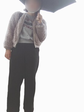 「もふもふアウター」｜ちゃちゃむちさん（レディース・161cm）の春コーディネート