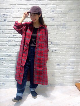 「ナチュラルスタイル」｜「アイテム（キャップ）」を使った、こうのりなさん（レディース・154cm）の夏コーディネート