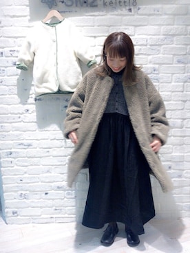 「LAGOM（LAGOM）のアイテム（ジャケット/アウター）」を使った、こうのりなさん（レディース・154cm）の秋コーディネート