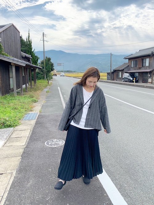 【ハバーサック/Haver Sack】ジャケット ウール混 ストライプ おしゃれ ストライプデザイン ウール混紡ジャケット