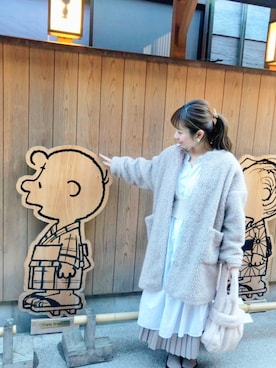 「LUCY（ルーシー）のアイテム」を使った、こうのりなさん（レディース・154cm）の冬コーディネート