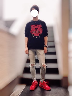 「KENZO」｜「アイテム（腕時計）」を使った、🄲🄷🄸🄺🄰🅃🄰🄺🅄さん（メンズ・174cm）の夏コーディネート