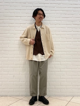 「cellar door」｜粕谷さん（メンズ・174cm）の春コーディネート