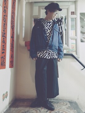 「SPALWART（スパルウォート）のアイテム」を使った、Ka Wai Liangさん（メンズ・170cm）の秋コーディネート