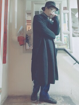 「SPALWART（スパルウォート）のアイテム」を使った、Ka Wai Liangさん（メンズ・170cm）の冬コーディネート