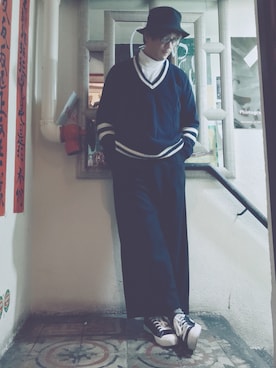 Ka Wai Liangさん（メンズ・170cm）の冬コーディネート