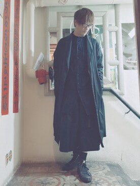 「SPALWART（スパルウォート）のアイテム」を使った、Ka Wai Liangさん（メンズ・170cm）の冬コーディネート