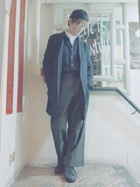 「SPALWART（スパルウォート）のアイテム」を使った、Ka Wai Liangさん（メンズ・170cm）の冬コーディネート