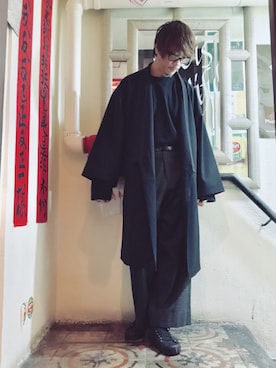 「SPALWART（スパルウォート）のアイテム」を使った、Ka Wai Liangさん（メンズ・170cm）の冬コーディネート