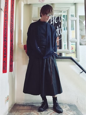 「SPALWART（スパルウォート）のアイテム」を使った、Ka Wai Liangさん（メンズ・170cm）の冬コーディネート