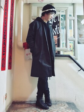「SPALWART（スパルウォート）のアイテム」を使った、Ka Wai Liangさん（メンズ・170cm）の春コーディネート