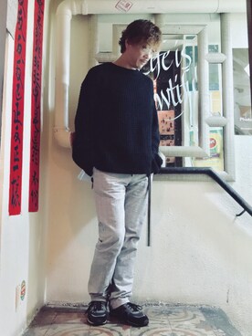 「SPALWART（スパルウォート）のアイテム」を使った、Ka Wai Liangさん（メンズ・170cm）の春コーディネート