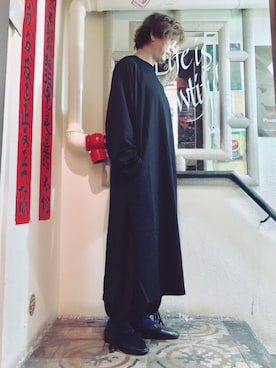 「merlot plus（メルロープリュス）のアイテム」を使った、Ka Wai Liangさん（メンズ・170cm）の春コーディネート