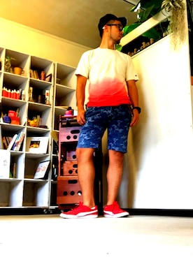 「red」｜「アイテム（アナログ腕時計）」を使った、n@🅾️kℹ︎さん（メンズ・178cm）の夏コーディネート