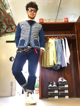 「CHESWICK（チェスウィック）のアイテム（トップス）」を使った、n@🅾️kℹ︎さん（メンズ・178cm）の秋コーディネート