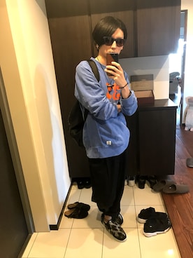 「MSGM（エムエスジーエム）のアイテム（スニーカー）」を使った、meloさん（メンズ・174cm）の春コーディネート