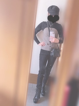 「PROPORTION BODY DRESSING（プロポーションボディドレッシング）のアイテム（帽子）」を使った、記録用さん（レディース・153cm）の冬コーディネート