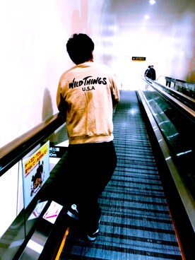 「WILD THINGS（ワイルドシングス）のアイテム（スウェット）」を使った、KAZY TOWNさん（メンズ・174cm）の秋コーディネート
