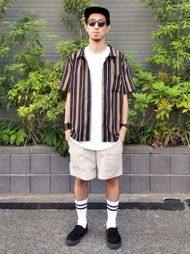 「タッセルシューズ」｜SUZUKISSさん（メンズ・175cm）の夏コーディネート