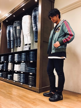 「アキコーデ」｜「アイテム（ブルゾン）」を使った、keisukeさん（メンズ・175cm）の夏コーディネート