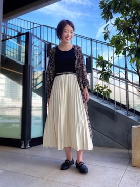 「レザースカート」｜sonoyuriさん（レディース・163cm）の秋コーディネート