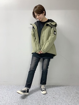 「アイテム（マウンテンパーカー）」を使った、sonoyuriさん（レディース・163cm）の秋コーディネート