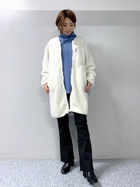「CAMP7（キャンプセブン）のアイテム（ブルゾン）」を使った、sonoyuriさん（レディース・163cm）の秋コーディネート
