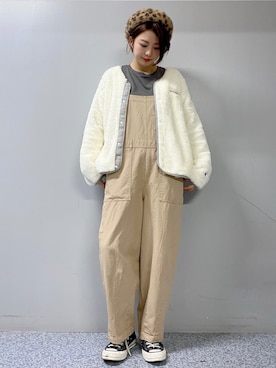「Champion（チャンピオン）のアイテム（ブルゾン）」を使った、sonoyuriさん（レディース・163cm）の冬コーディネート