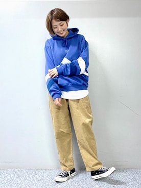「FILA（フィラ）のアイテム（スウェット）」を使った、sonoyuriさん（レディース・163cm）の冬コーディネート
