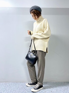 「RAG MACHINE（ラグマシーン）のアイテム（帽子）」を使った、sonoyuriさん（レディース・163cm）の冬コーディネート