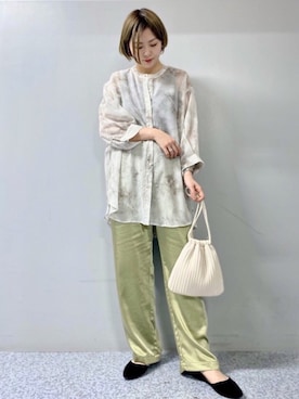 「RAG MACHINE（ラグマシーン）のアイテム（バッグ）」を使った、sonoyuriさん（レディース・163cm）の春コーディネート