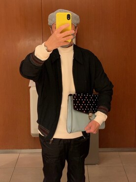 「PRADA（プラダ）のアイテム（ブルゾン）」を使った、Kenji ☑️さん（メンズ・167cm）の春コーディネート
