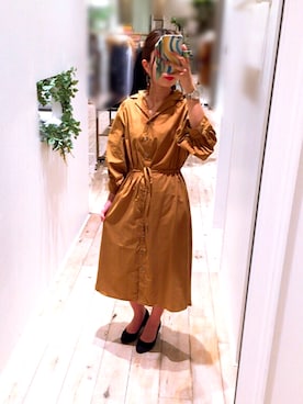 「YECCA VECCA（イェッカヴェッカ）のアイテム（ワンピース）」を使った、イチノセさん（レディース・153cm）の夏コーディネート