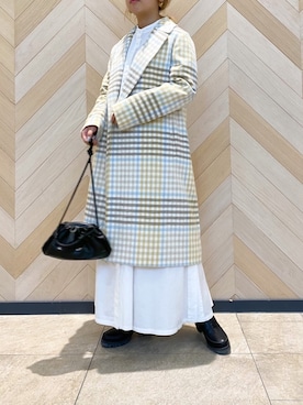 「カラーコート」｜「アイテム（ワンピース/ドレス）」を使った、makoさん（レディース・150cm）の秋コーディネート