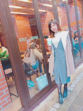 「Simplicite（サンプリシテ）のアイテム（その他アウター）」を使った、Packy Chenさん（レディース・156cm）の春コーディネート
