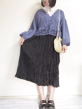 「SPINNS（スピンズ）のアイテム（タイツ/ストッキング）」を使った、きり鳥さん（レディース・157cm）の春コーディネート