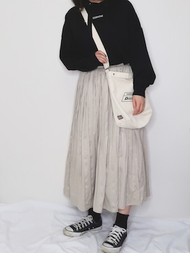 「ZOZOでしか買えない」｜「アイテム（スニーカー）」を使った、きり鳥さん（レディース・158cm）の春コーディネート