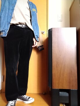 「サマーニット」｜「アイテム（スタジャン）」を使った、hiroazさん（メンズ・170cm）の春コーディネート