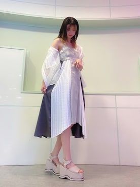 「envym_staff」｜「アイテム（ワンピース/ドレス）」を使った、MYUさん（レディース・165cm）の夏コーディネート