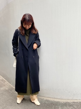 PUBLIC TOKYOのチェスターコートを使った人気ファッション