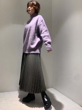 YUKA OWAKAさん（レディース・156cm）の冬コーディネート