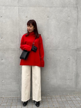 YUKA OWAKAさん（レディース・158cm）の冬コーディネート