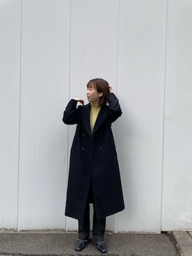 PUBLIC TOKYOのチェスターコートを使った人気ファッション
