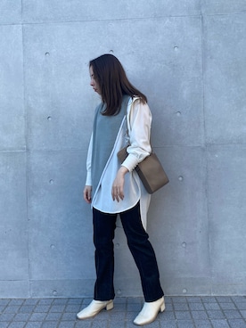 YUKA OWAKAさん（レディース・160cm）の冬コーディネート