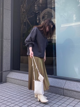 YUKA OWAKAさん（レディース・160cm）の冬コーディネート