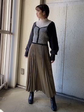 YUKA OWAKAさん（レディース・153cm）の冬コーディネート