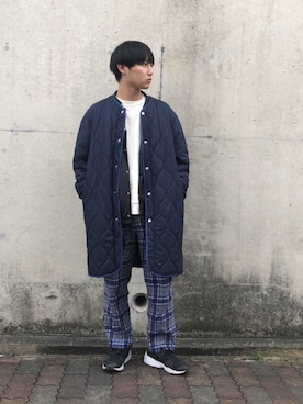 「パジャマ」｜「アイテム（ジャケット/アウター）」を使った、TOHさん（メンズ・170cm）の春コーディネート