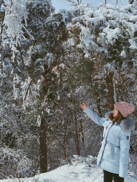「Kawaii」｜「アイテム（ジャケット/アウター）」を使った、半醒半梦时さん（レディース・157cm）の冬コーディネート