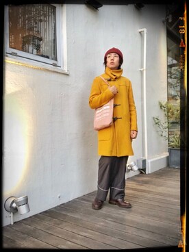 Paul Smith ポールスミス のダッフルコート イエロー系 を使った人気ファッションコーディネート Wear