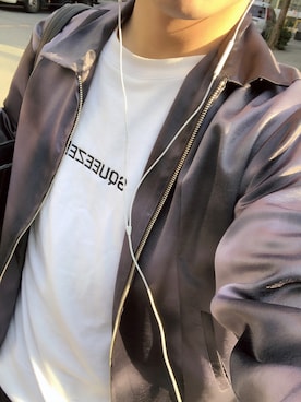 「GGD（ジージーディー）のアイテム（スウェット）」を使った、T/Rさん（メンズ・166cm）の春コーディネート